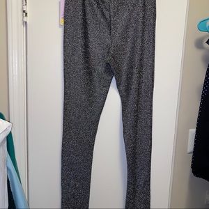 Long black/silver glitter pants. Stretchy!